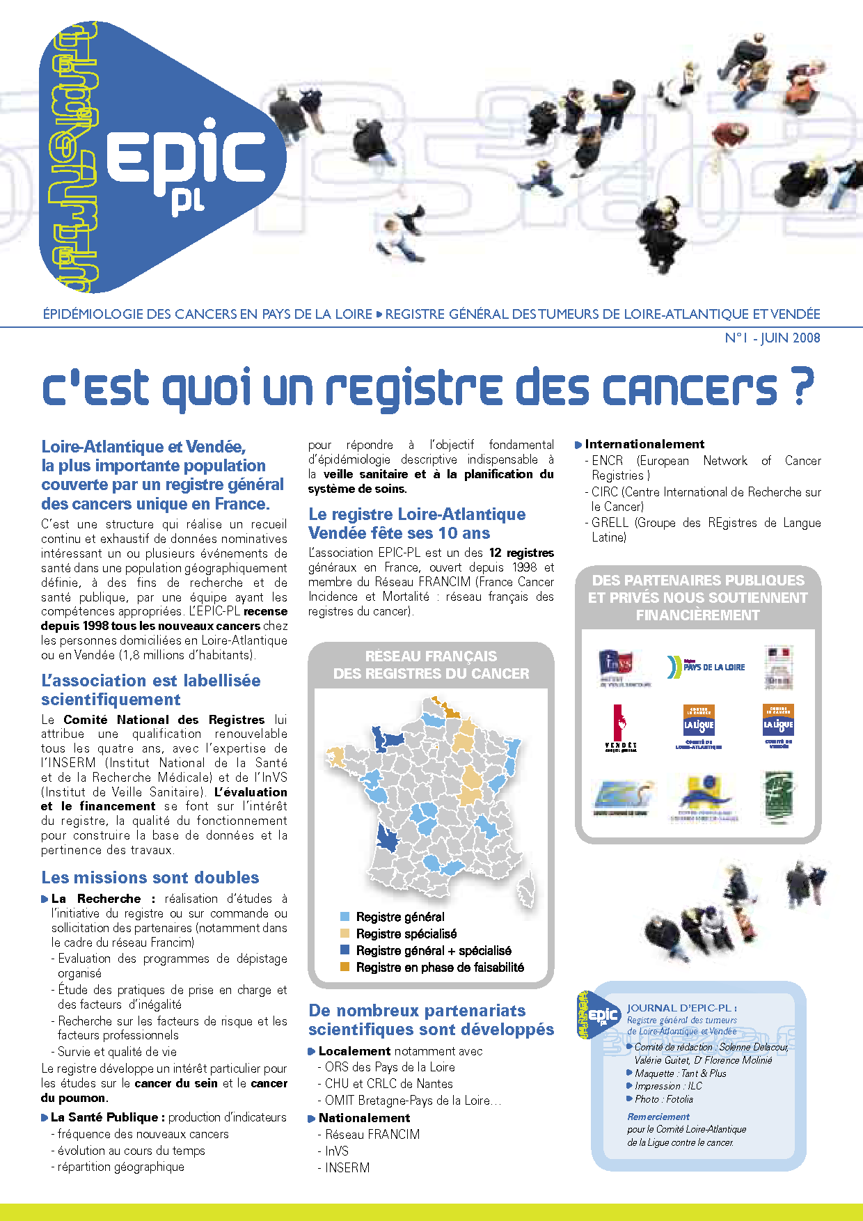 Registre des cancers Bulletin d'information n°1, Décembre 2008